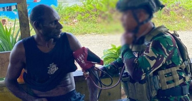 Satgas Marinir Yonif 1 Gelar Layanan Kesehatan Door to Door di Dekai